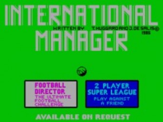International Manager (1986)(D&H Games)[a] Rom